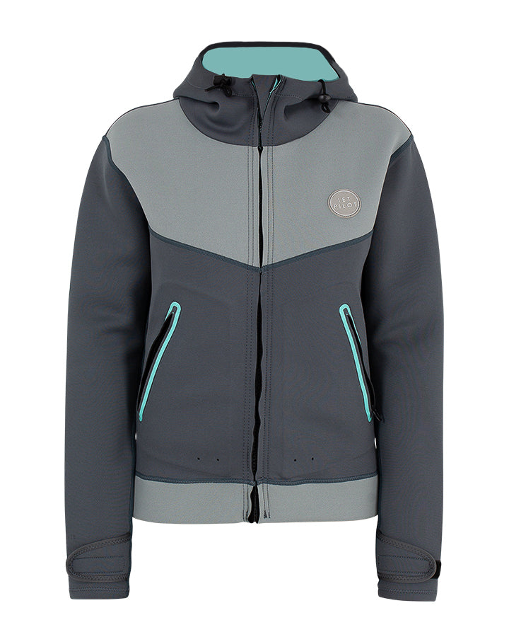 Jetpilot Ladies 2MM Ladies Flight Tour Coat Charcoal 2