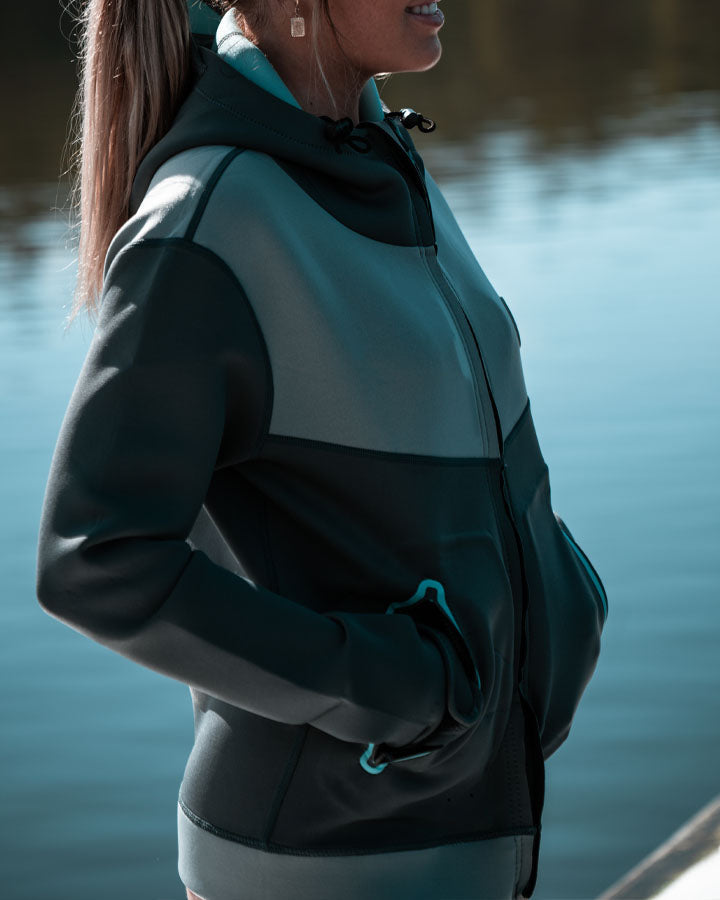 Jetpilot Ladies 2MM Ladies Flight Tour Coat Charcoal