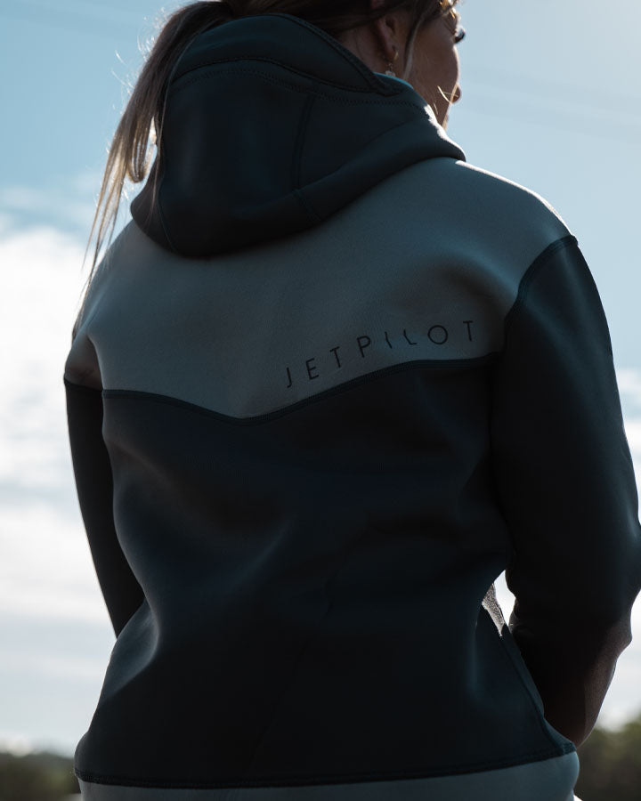 Jetpilot Ladies 2MM Ladies Flight Tour Coat Charcoal 2