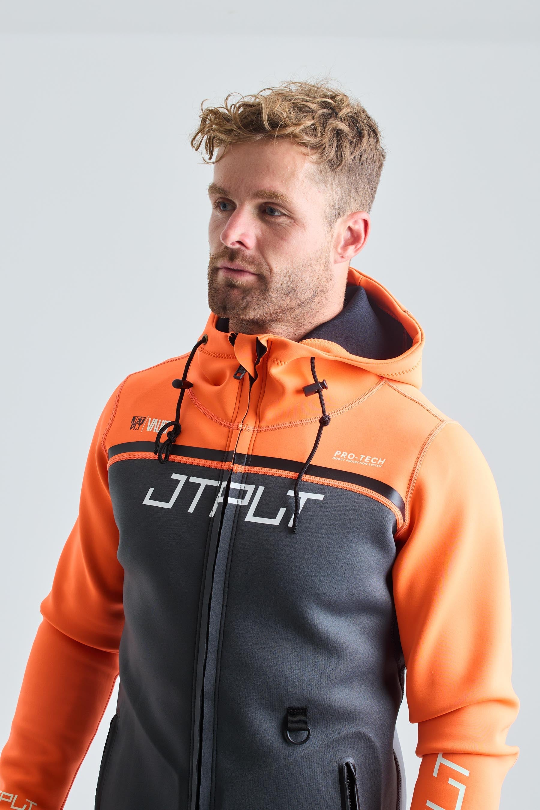 JA24171 Jetpilot Rx Vault Mens Tour Coat - Char/Orange 5
