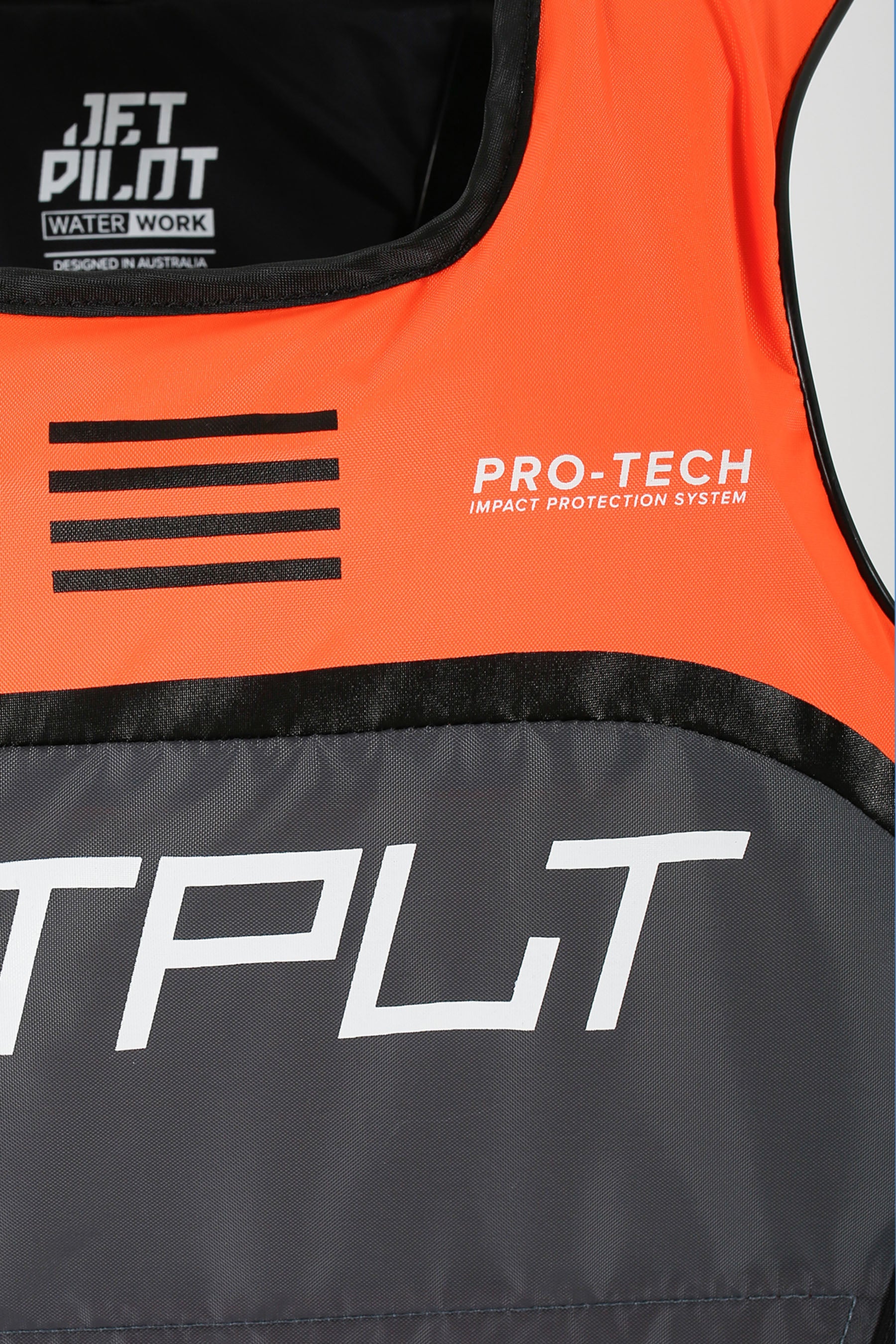 Gilet de sauvetage Jetpilot RX Vault Pro-Tech à entrée latérale - Charbon/Orange