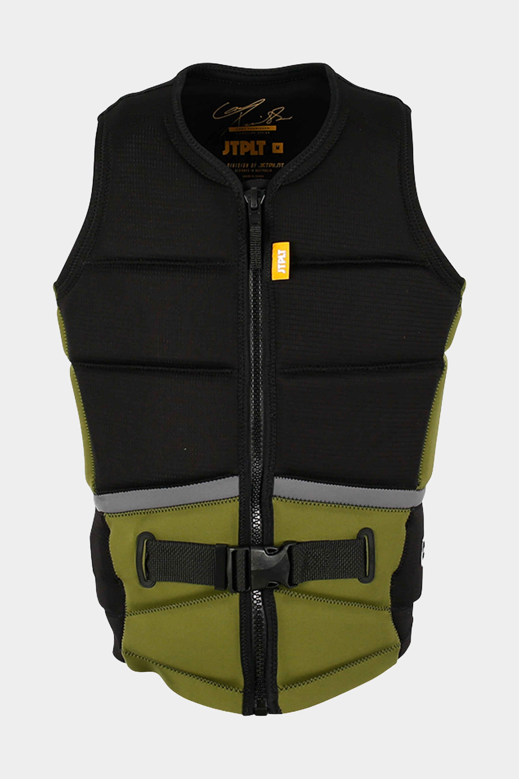 Jetpilot Cory Pro C4 Mens Front Entry Neoprene Life Jacket - Black/Sage