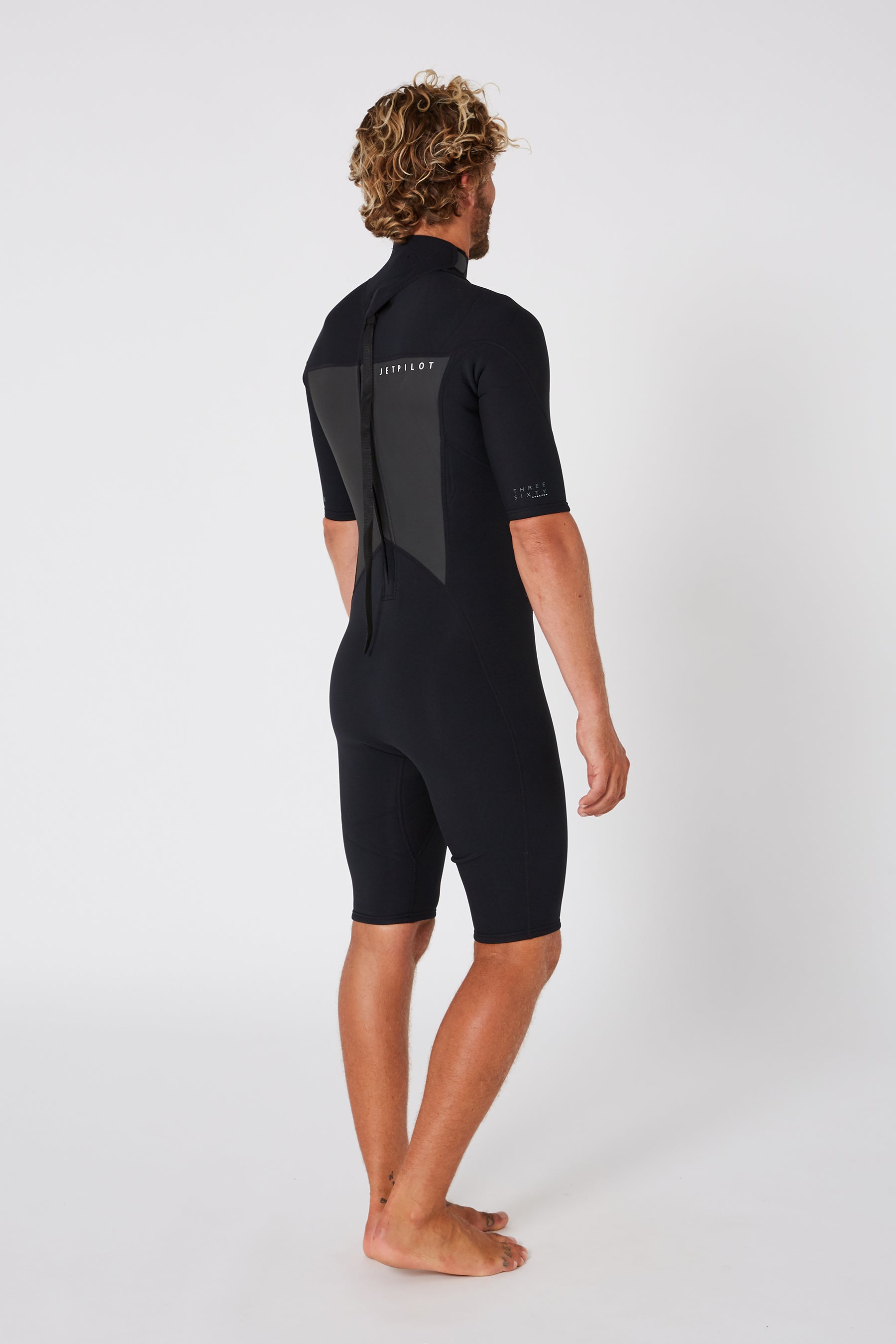 Jetpilot Flight 2X2 Back Zip SS Springsuit - Black
