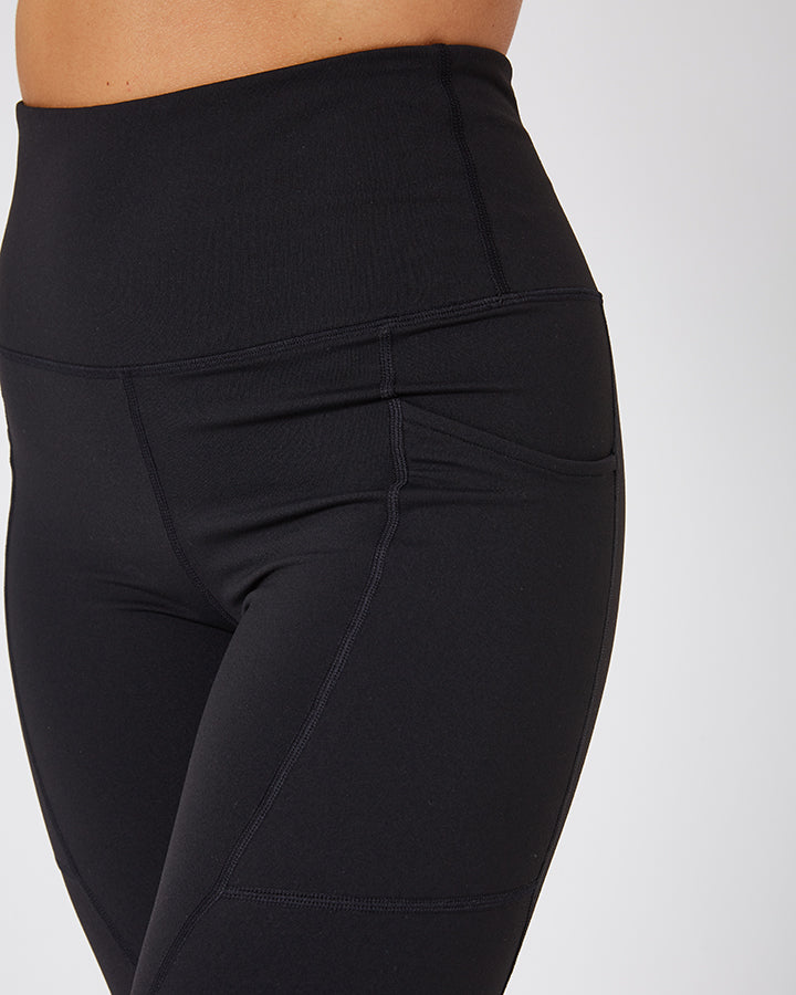 Black leggings on a white background