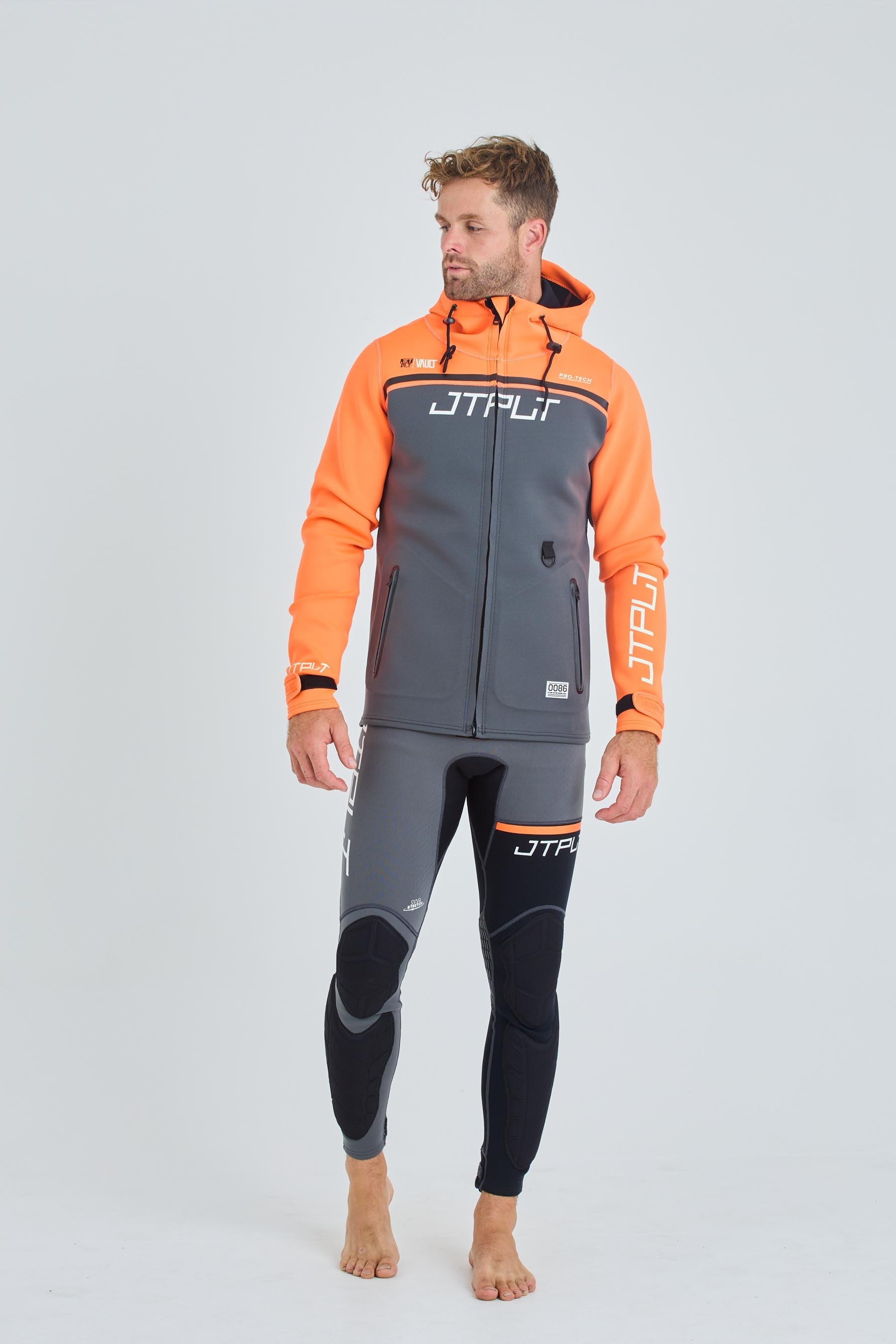 JA24171 Jetpilot Rx Vault Mens Tour Coat - Char/Orange