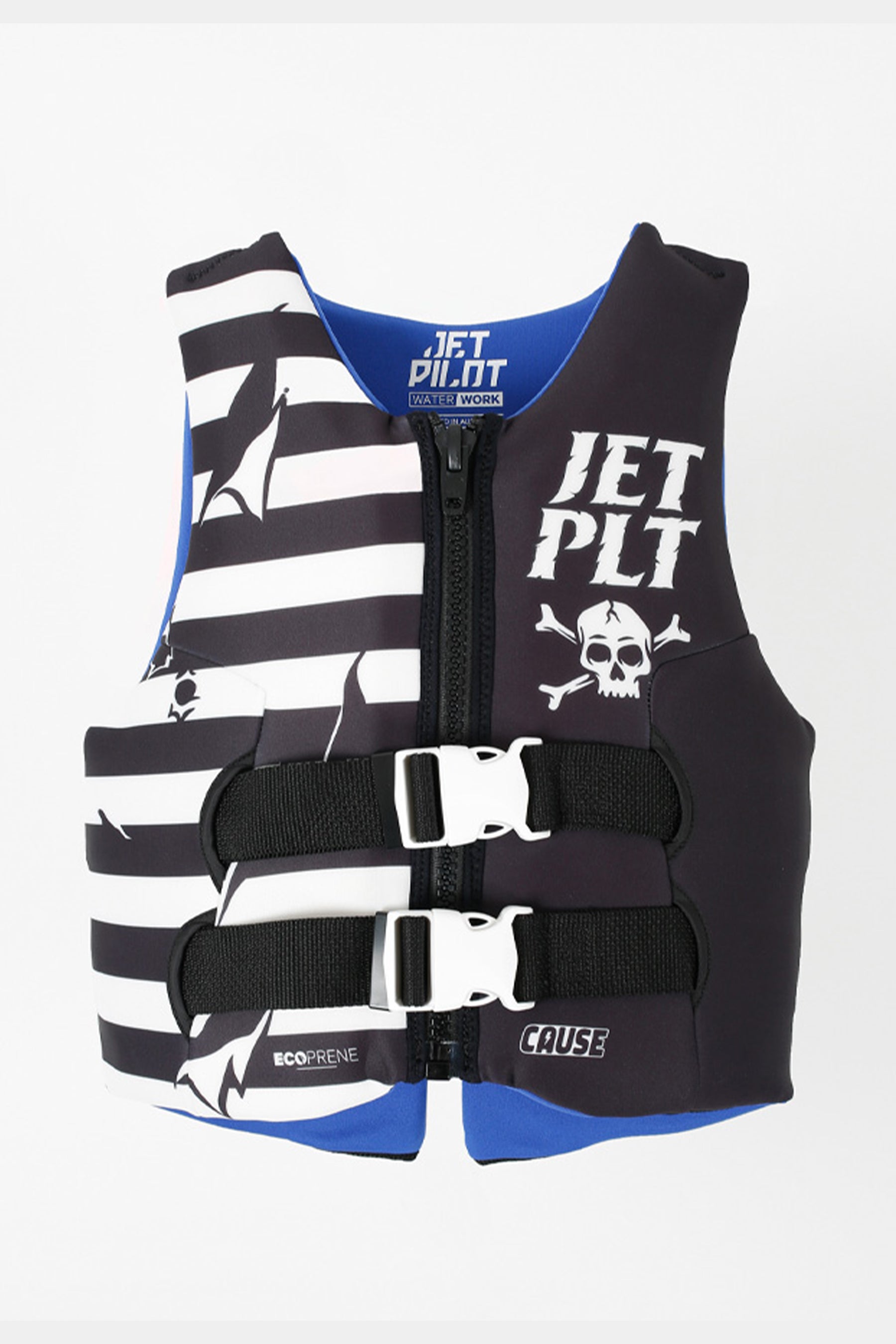 Jetpilot Cause Boys Front Entry Youth Ecoprene Life Jacket - Black