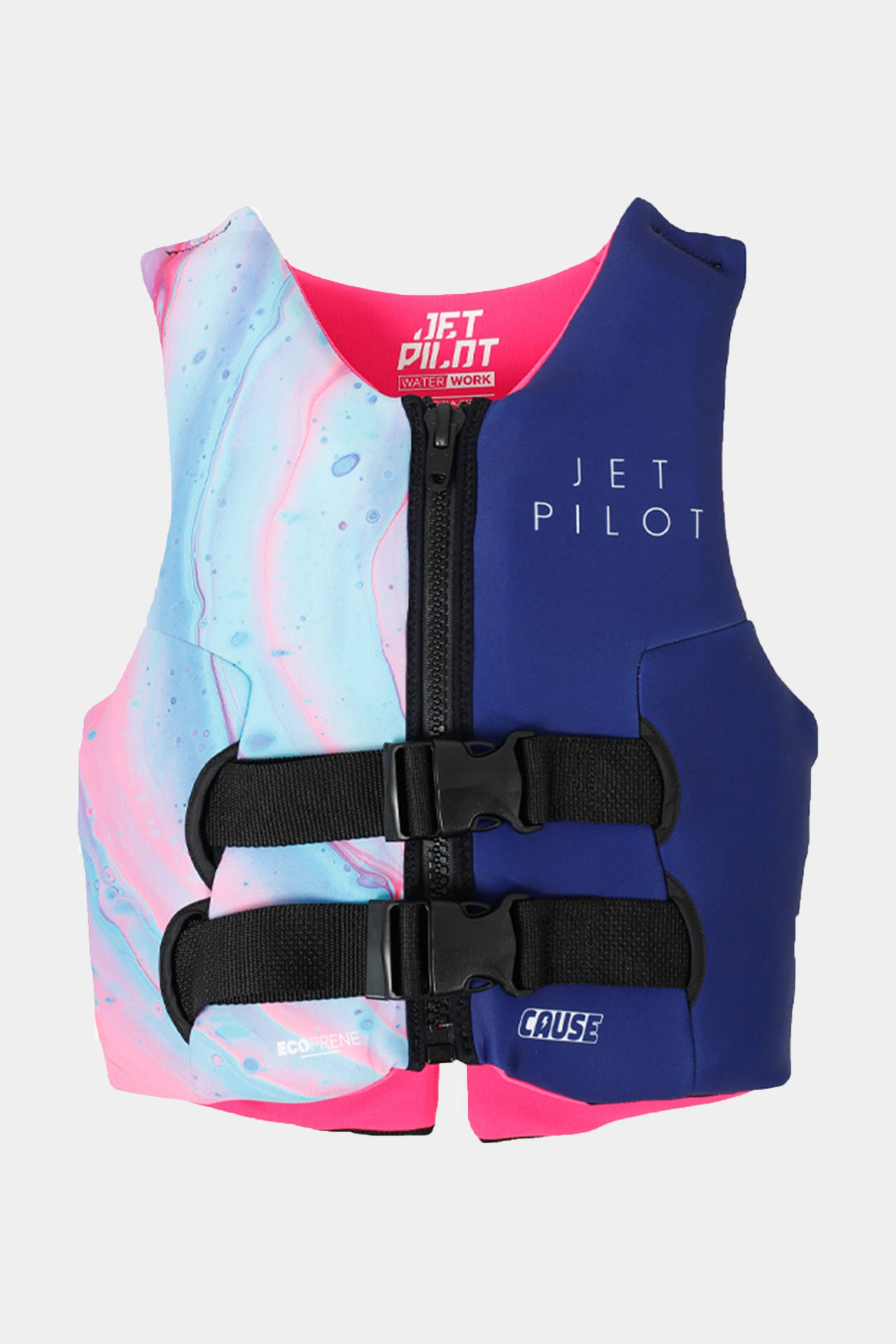 Jetpilot Cause Girls Front Entry Youth Ecoprene Life Jacket - Fairy Floss
