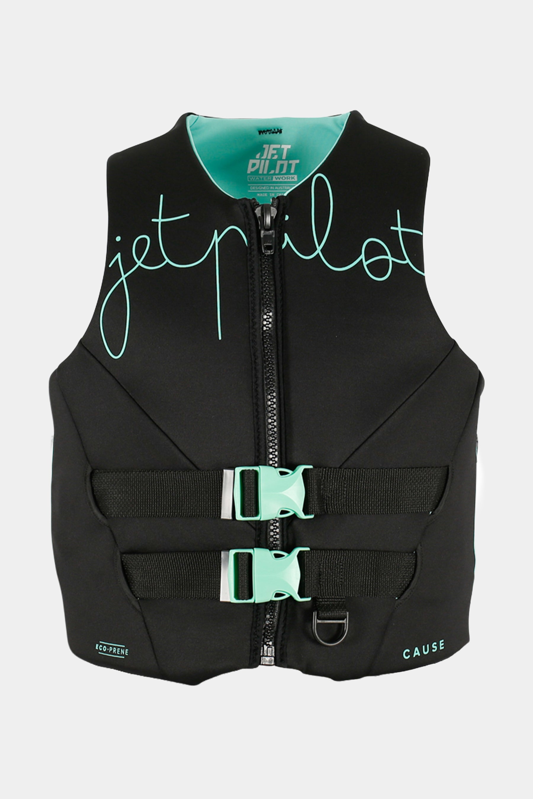 Jetpilot Cause Front Entry Ladies Ecoprene Life Jacket - Black