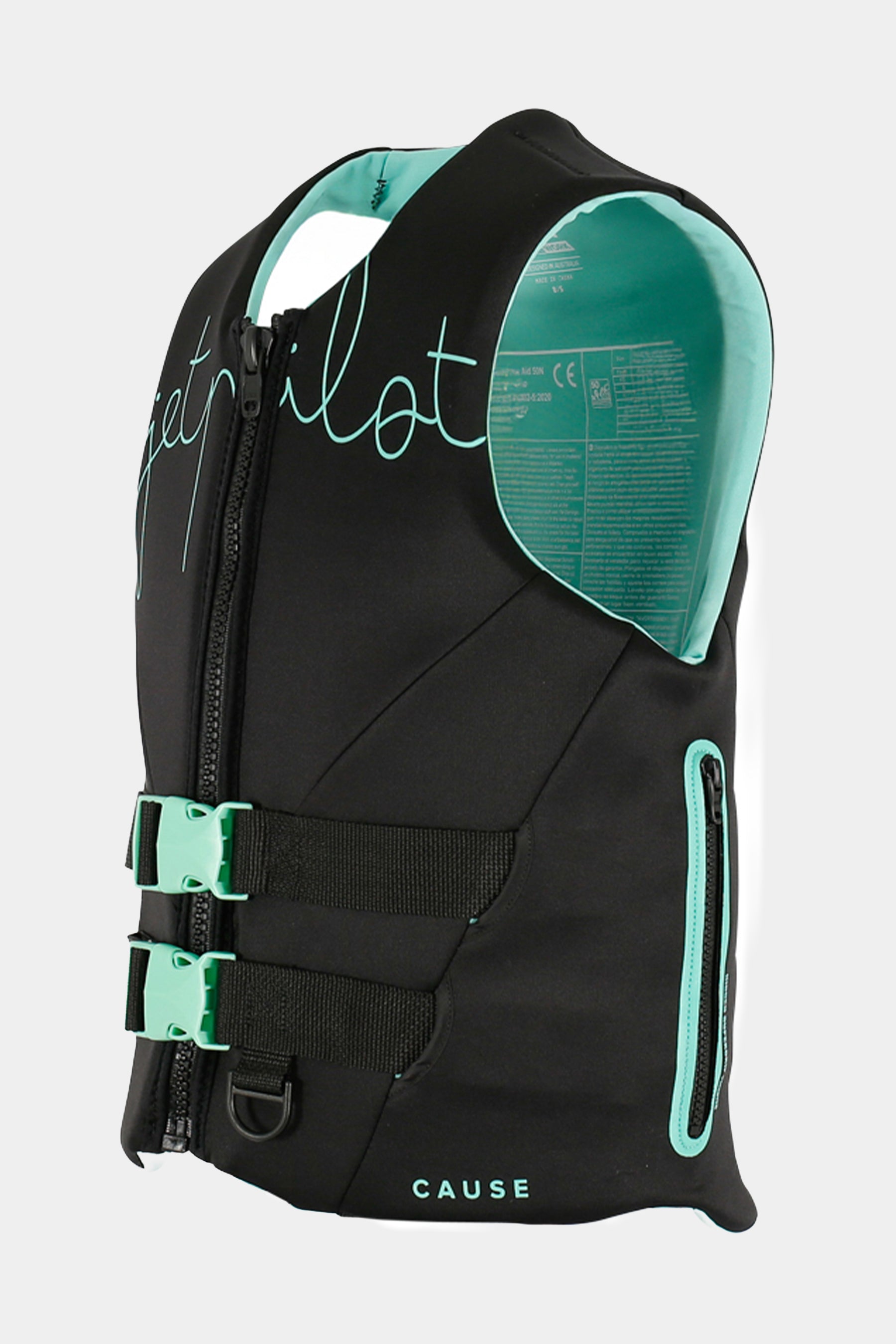 Jetpilot Cause Front Entry Ladies Ecoprene Life Jacket - Black