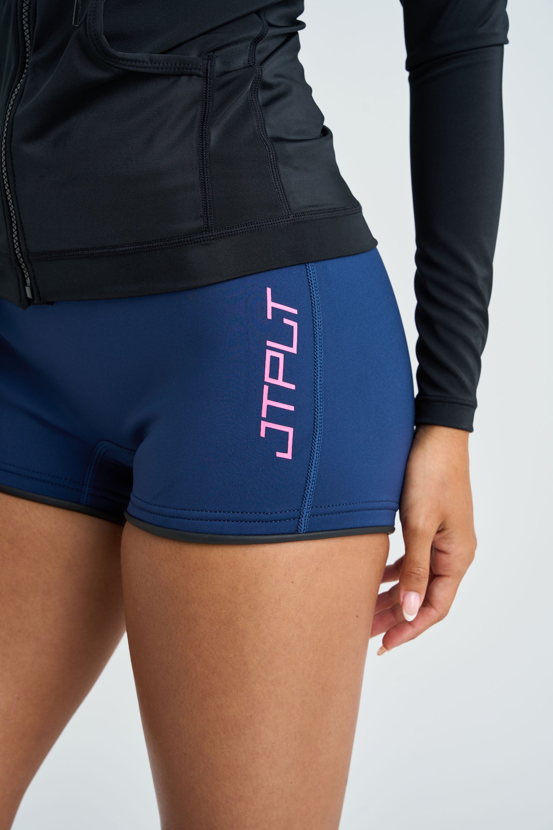 Jetpilot Vault Ladies Neoprene Shorts - Navy — view 2
