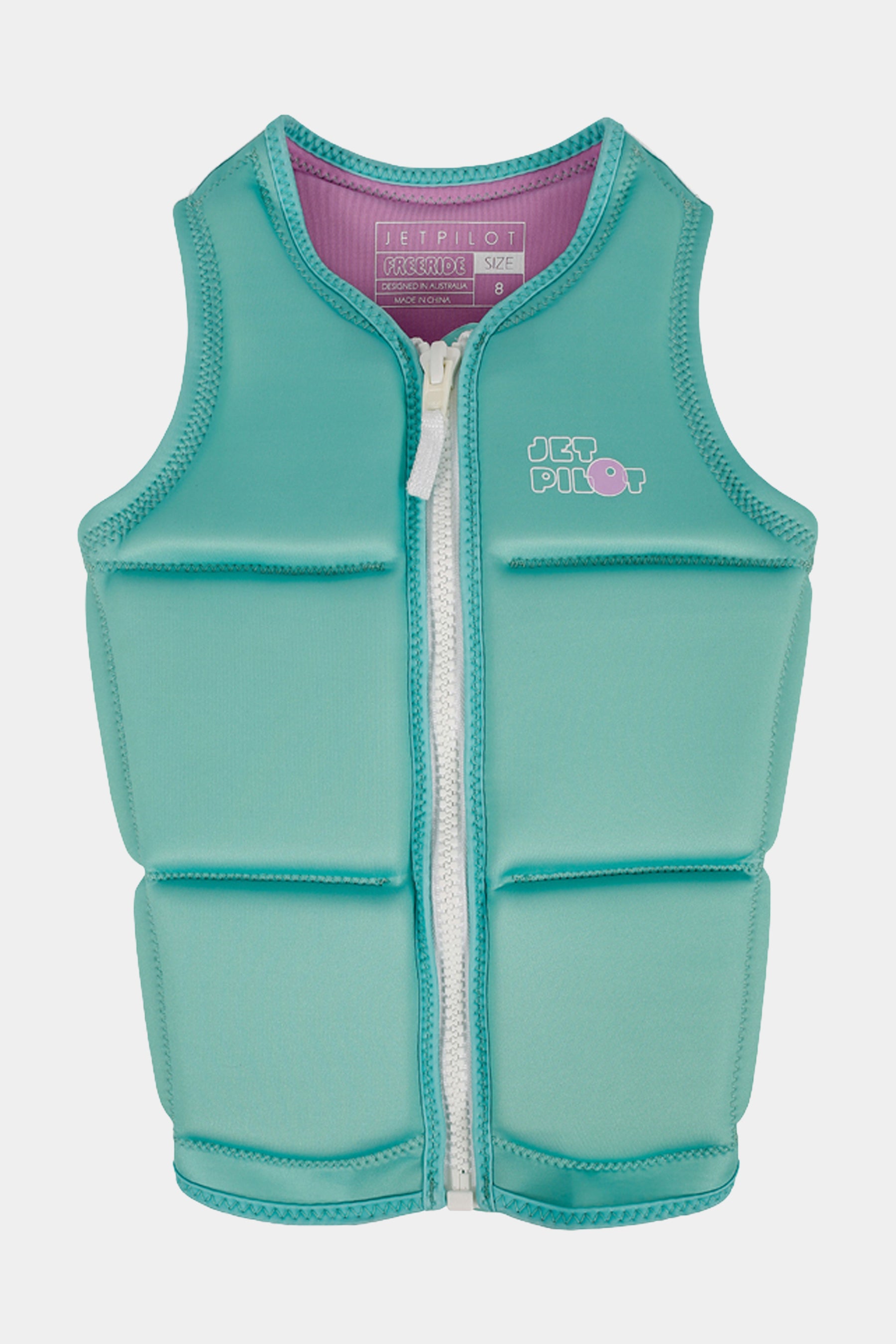 Jetpilot Freeride Girls Youth Ecoprene Life Jacket - Teal