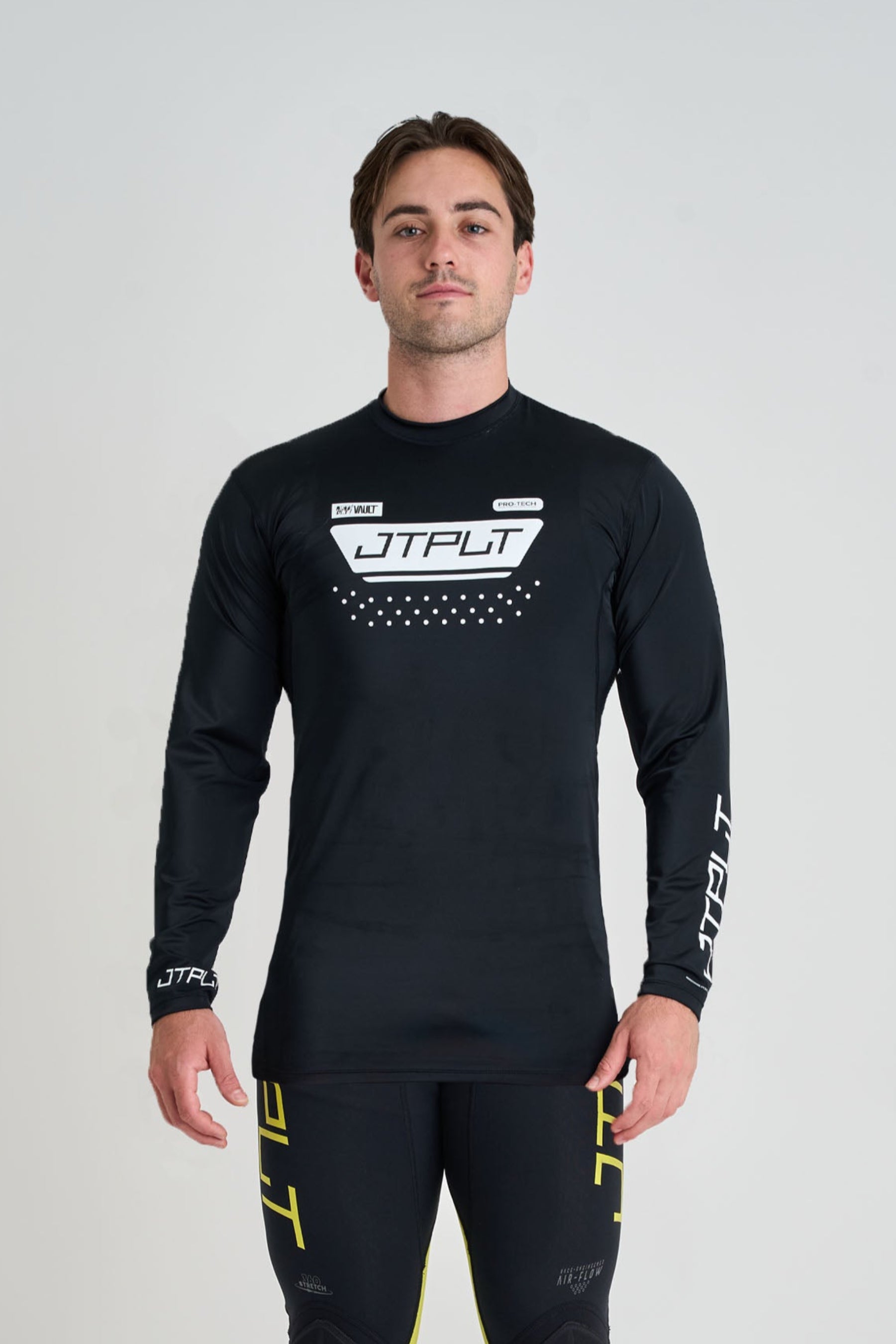 Jetpilot Vault Long Sleeve Mens Rashie - Black