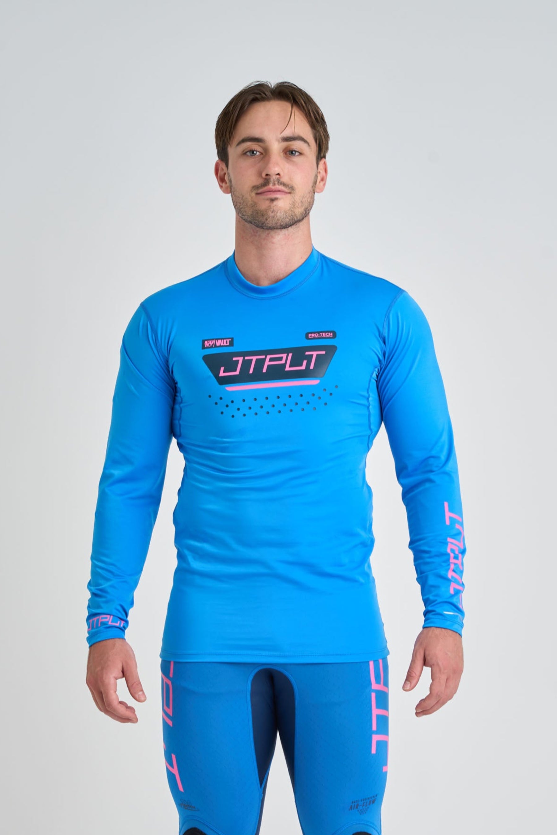 Jetpilot Vault Long Sleeve Mens Rashie - Blue — view 3
