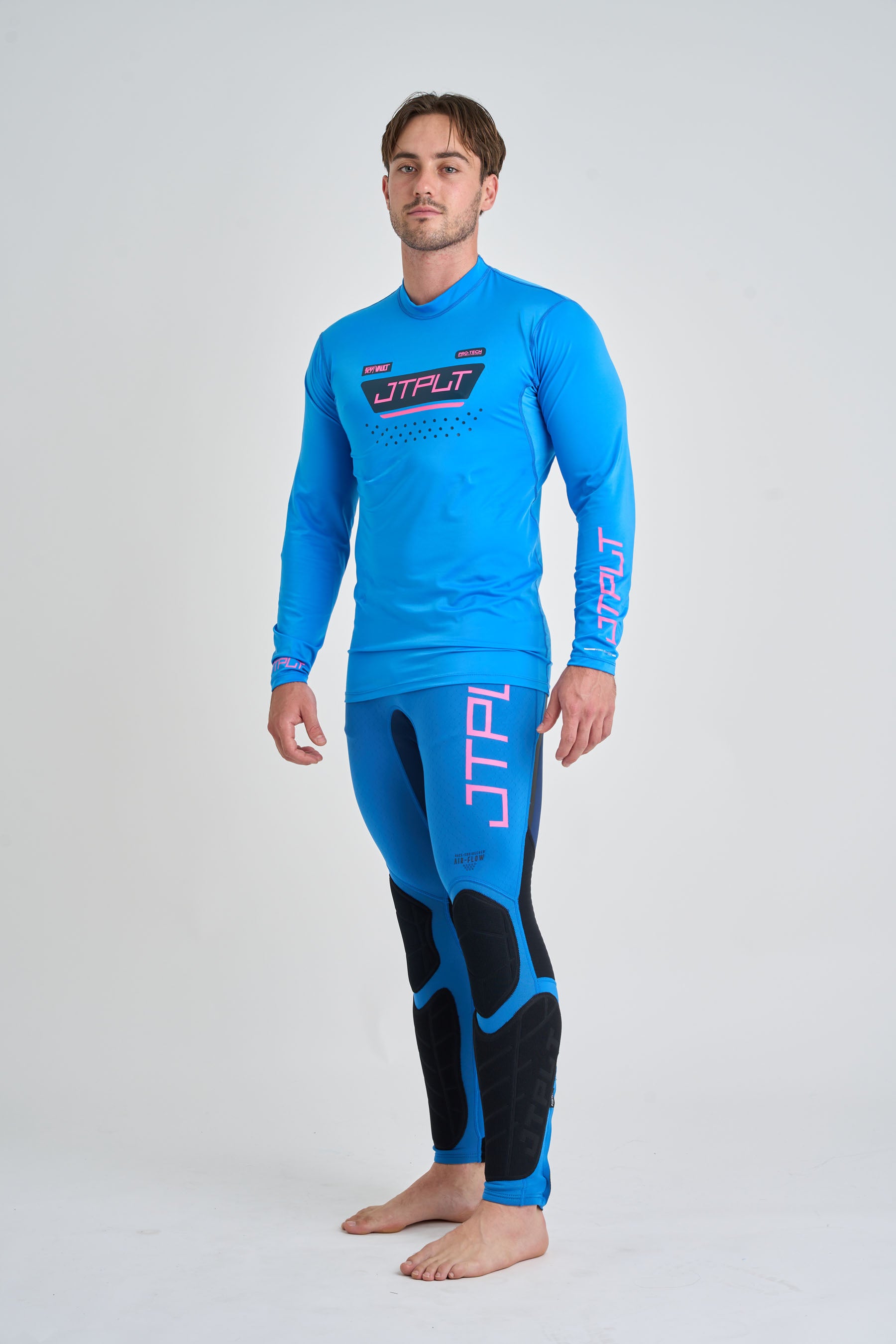 Jetpilot Vault Long Sleeve Mens Rashie - Blue