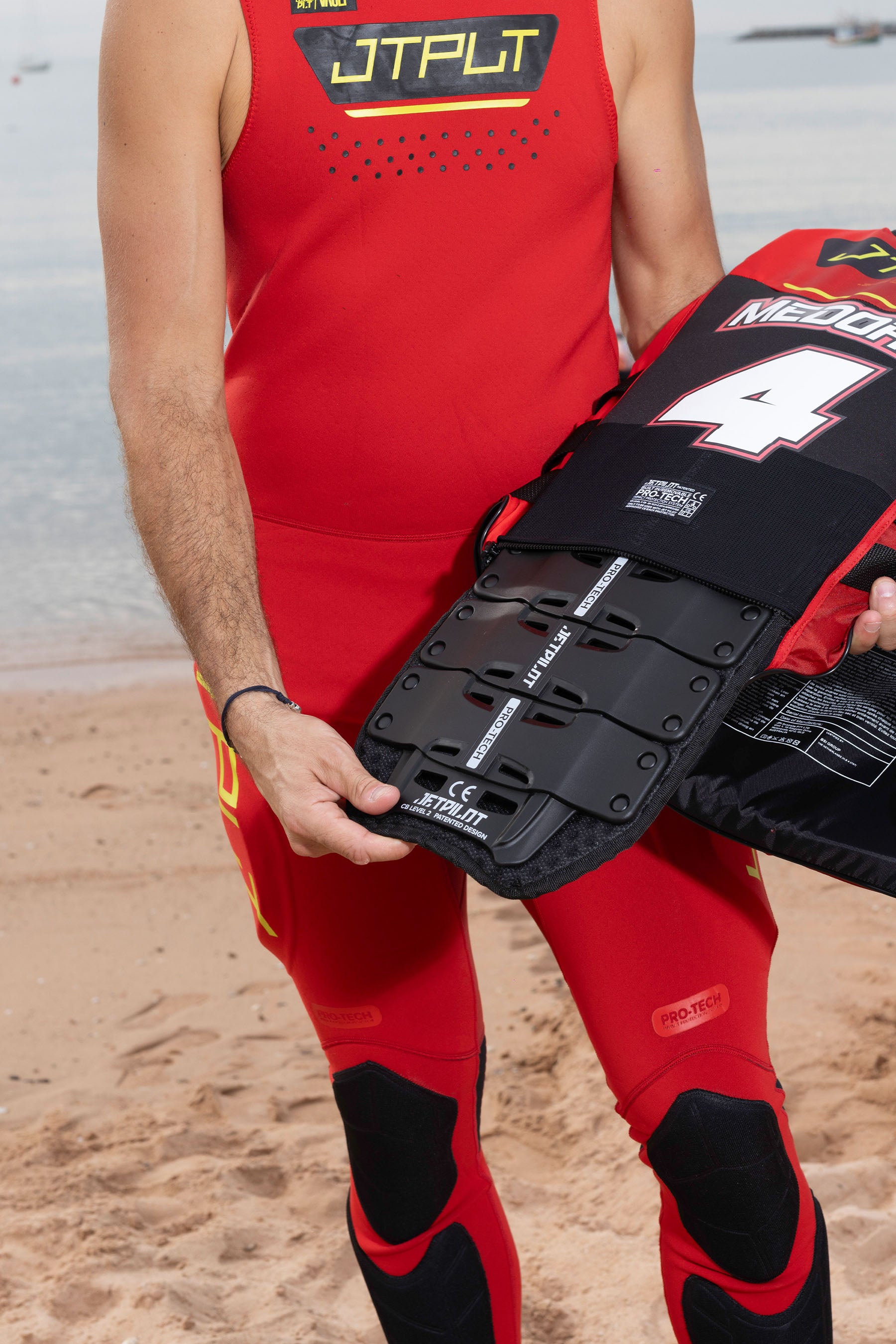 Jetpilot Vault Protech Chaleco salvavidas de ecopreno con entrada frontal - Rojo