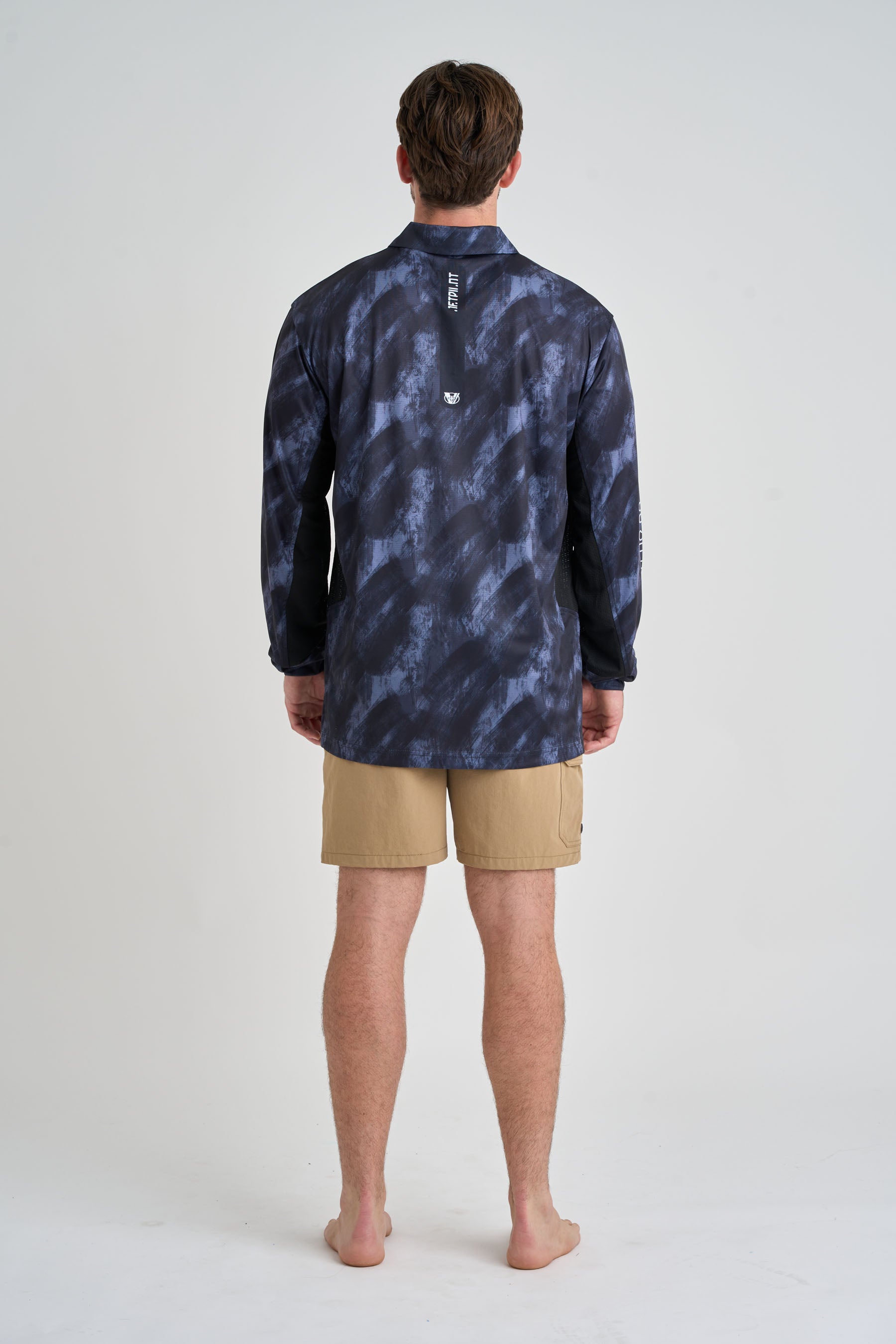 Jetpilot Venture Mens Long Sleeve Fishing Polo - Black — view 3