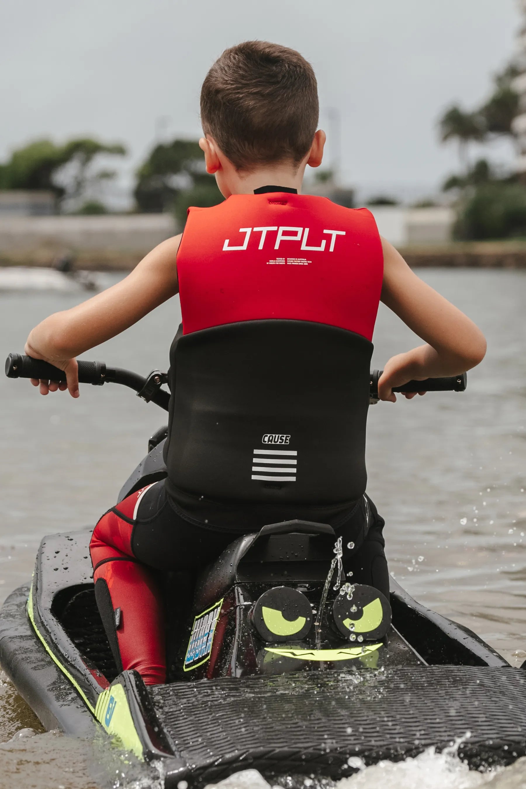 Jetpilot The Cause Front Entry Youth Ecoprene Life Jacket - Red Level 50 — view 4