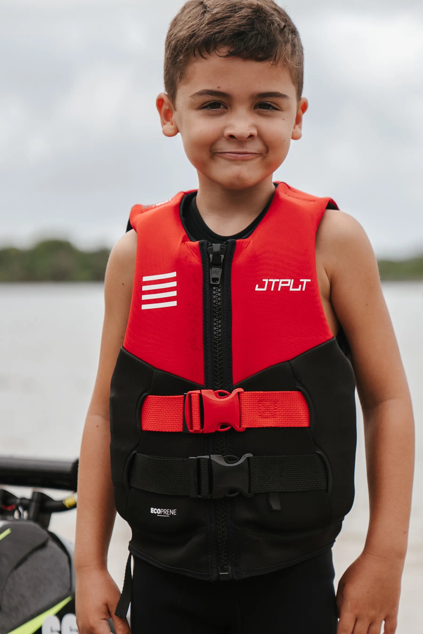 Jetpilot The Cause Front Entry Youth Ecoprene Life Jacket - Red Level 50