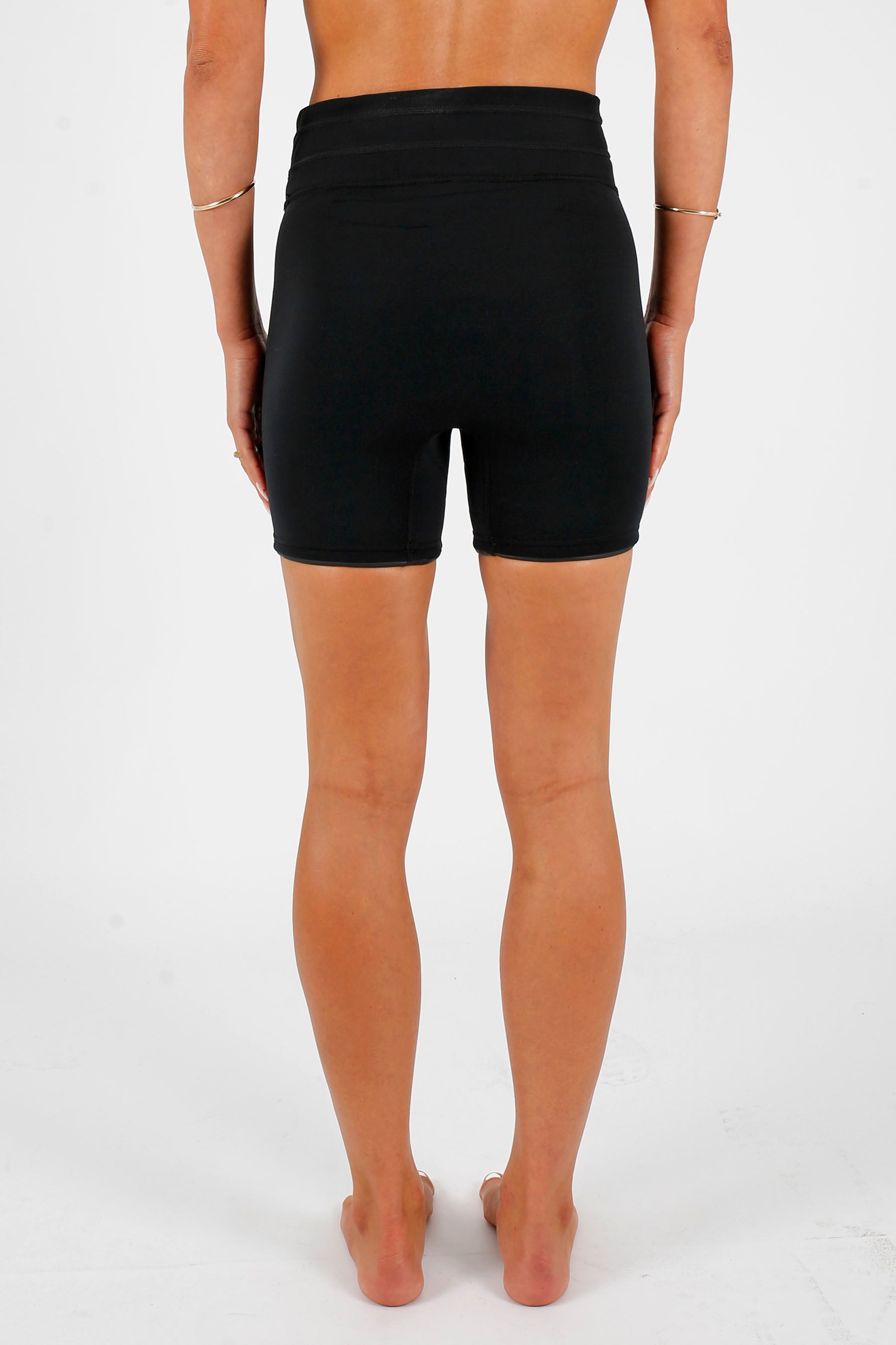 Jetpilot Corp 7" High Waisted Neoprene Short - Black — view 3